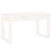 Banc de jardin blanc 80x38x45 cm bois massif de pin - Photo n°1