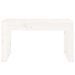 Banc de jardin blanc 80x38x45 cm bois massif de pin - Photo n°3