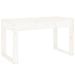 Banc de jardin blanc 80x38x45 cm bois massif de pin - Photo n°5