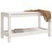 Banc de jardin blanc 82,5x35x45 cm bois massif de pin - Photo n°3