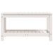 Banc de jardin blanc 82,5x35x45 cm bois massif de pin - Photo n°4