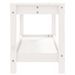 Banc de jardin blanc 82,5x35x45 cm bois massif de pin - Photo n°6