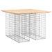 Banc de jardin design de gabion 100x102x72cm bois massif de pin - Photo n°1