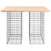 Banc de jardin design de gabion 100x102x72cm bois massif de pin - Photo n°3