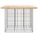 Banc de jardin design de gabion 100x102x72cm bois massif de pin - Photo n°4