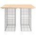 Banc de jardin design de gabion 100x102x72cm bois massif de pin - Photo n°5