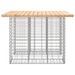 Banc de jardin design de gabion 100x102x72cm bois massif de pin - Photo n°4