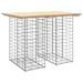 Banc de jardin design de gabion 100x70x72 cm bois massif de pin - Photo n°1