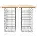 Banc de jardin design de gabion 100x70x72 cm bois massif de pin - Photo n°3