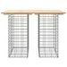 Banc de jardin design de gabion 100x70x72 cm bois massif de pin - Photo n°5