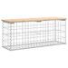 Banc de jardin design de gabion 103x31,5x42 bois massif de pin - Photo n°1
