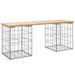 Banc de jardin design de gabion 103x31x42 cm bois massif de pin - Photo n°1