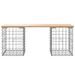 Banc de jardin design de gabion 103x31x42 cm bois massif de pin - Photo n°3