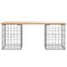 Banc de jardin design de gabion 103x31x42 cm bois massif de pin - Photo n°5