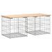 Banc de jardin design de gabion 103x44x42 cm bois massif de pin - Photo n°1