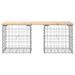 Banc de jardin design de gabion 103x44x42 cm bois massif de pin - Photo n°3