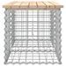 Banc de jardin design de gabion 103x44x42 cm bois massif de pin - Photo n°4