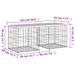 Banc de jardin design de gabion 103x44x42 cm bois massif de pin - Photo n°8