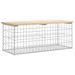 Banc de jardin design de gabion 103x44x42 cm bois massif de pin - Photo n°1