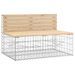 Banc de jardin design de gabion 103x70x65 cm bois massif de pin - Photo n°1