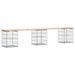 Banc de jardin design de gabion 203x31x42 cm bois massif de pin - Photo n°1