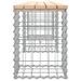 Banc de jardin design de gabion 203x31x42 cm bois massif de pin - Photo n°4