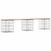 Banc de jardin design de gabion 203x31x42 cm bois massif de pin - Photo n°5