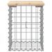 Banc de jardin design de gabion 33x31x42 cm bois massif de pin - Photo n°3