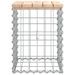 Banc de jardin design de gabion 33x31x42 cm bois massif de pin - Photo n°4