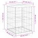 Banc de jardin design de gabion 33x31x42 cm bois massif de pin - Photo n°8