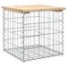 Banc de jardin design de gabion 43x44x42 cm bois massif de pin - Photo n°1