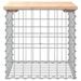 Banc de jardin design de gabion 43x44x42 cm bois massif de pin - Photo n°3