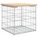 Banc de jardin design de gabion 43x44x42 cm bois massif de pin - Photo n°5