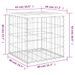 Banc de jardin design de gabion 43x44x42 cm bois massif de pin - Photo n°8