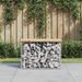 Banc de jardin design de gabion 63x31,5x42cm bois massif de pin - Photo n°2