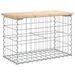 Banc de jardin design de gabion 63x31,5x42cm bois massif de pin - Photo n°1