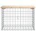 Banc de jardin design de gabion 63x31,5x42cm bois massif de pin - Photo n°3