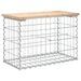 Banc de jardin design de gabion 63x31,5x42cm bois massif de pin - Photo n°5