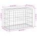 Banc de jardin design de gabion 63x31,5x42cm bois massif de pin - Photo n°8