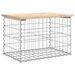 Banc de jardin design de gabion 63x44x42 cm bois massif de pin - Photo n°1