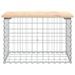 Banc de jardin design de gabion 63x44x42 cm bois massif de pin - Photo n°3