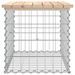 Banc de jardin design de gabion 63x44x42 cm bois massif de pin - Photo n°4