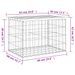 Banc de jardin design de gabion 63x44x42 cm bois massif de pin - Photo n°8