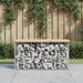 Banc de jardin design de gabion 83x31,5x42cm bois massif de pin - Photo n°2