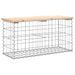 Banc de jardin design de gabion 83x31,5x42cm bois massif de pin - Photo n°1