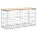 Banc de jardin design de gabion 83x31,5x42cm bois massif de pin - Photo n°5