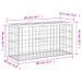 Banc de jardin design de gabion 83x31,5x42cm bois massif de pin - Photo n°8