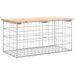 Banc de jardin design de gabion 83x44x42 cm bois massif de pin - Photo n°1