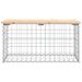 Banc de jardin design de gabion 83x44x42 cm bois massif de pin - Photo n°3