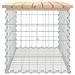 Banc de jardin design de gabion 83x44x42 cm bois massif de pin - Photo n°4